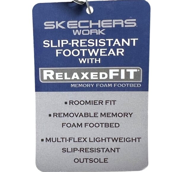 Skechers Mens 77048 McAllen Black Slip Resistant Mesh Work Shoes Liafers‎ Size 8 - Picture 15 of 16